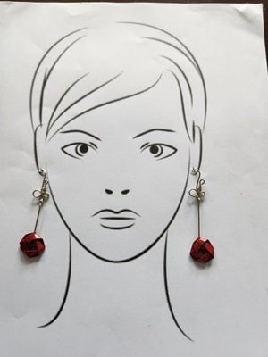 Aretes con aspecto floral