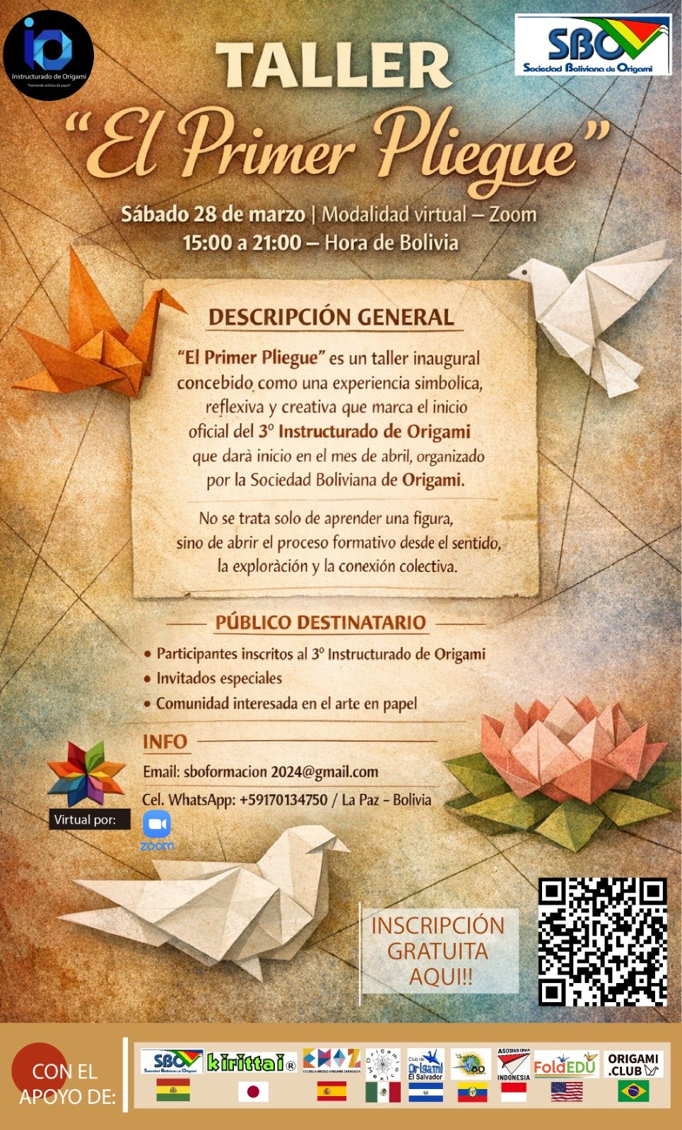 Taller para el primer pliegue